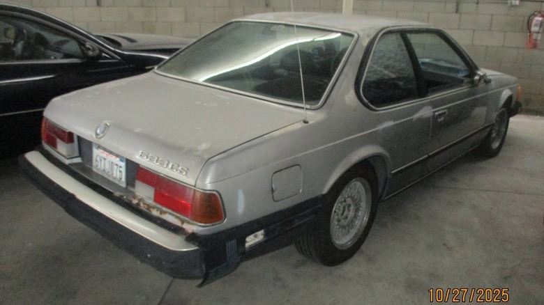 1984 BMW 633CSI project rear three-quarter image