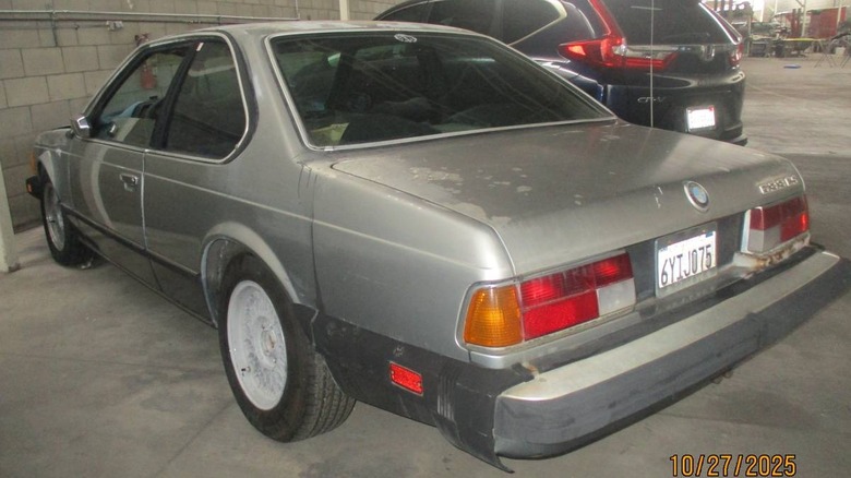 1984 BMW 633CSI project rear three-quarter image