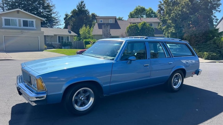 1981 Chevy Malibu wagon front three-quarter image