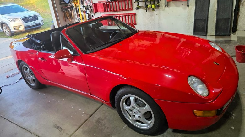 1994 Porsche 968 Cabriolet right side, three-quarter view image