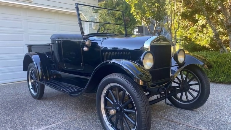 1926 Ford Model T pickup front three-quarter image