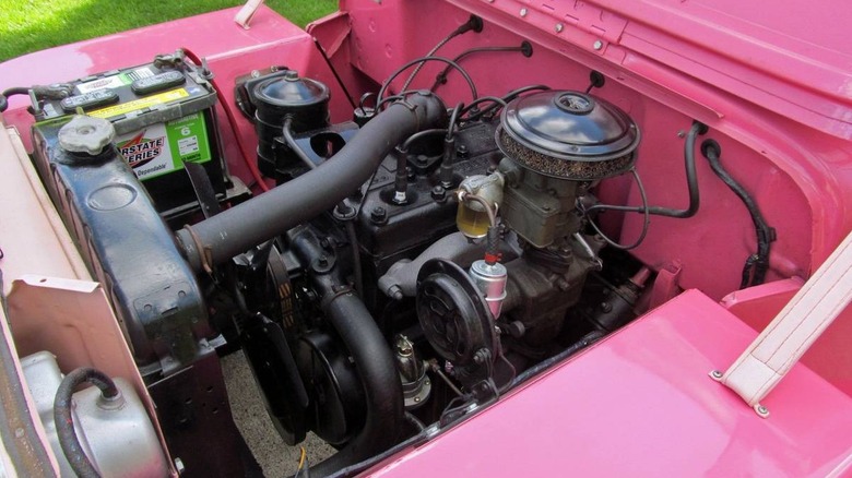 1958 Willys DJ3A Surrey engine bay image