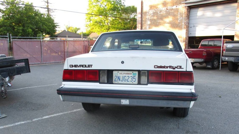 1989 Chevy Celebrity Eurosport rear end image