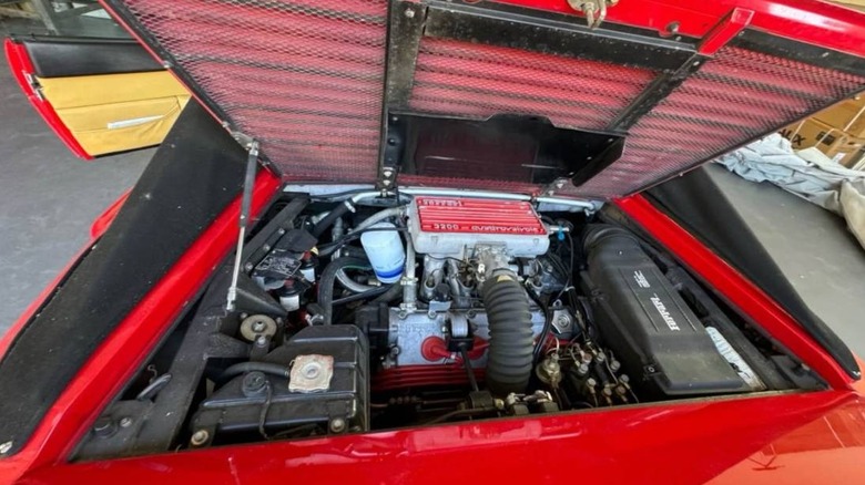 1986 Ferrari Mondial 3.2 engine compartment view