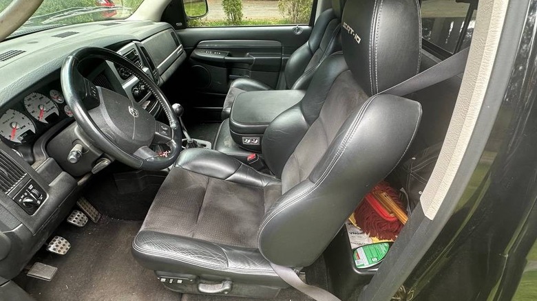2004 Ram SRT-10 Standard Cab interior image through the driver's door