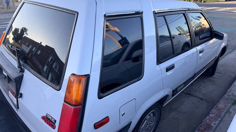 1986 Toyota Tercel SR5 AWD wagon Rear Three-Quarter Image