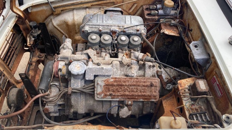 1965 Honda S600 project engine compartment image