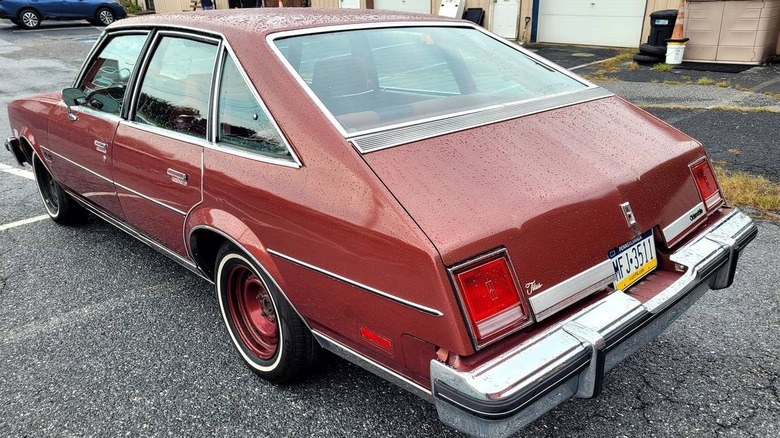 1978 Olds Cutlass Salon Brougham rear three-quarter image
