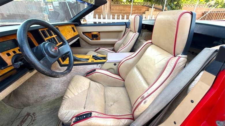 1986 Chevy Corvette convertible interior image