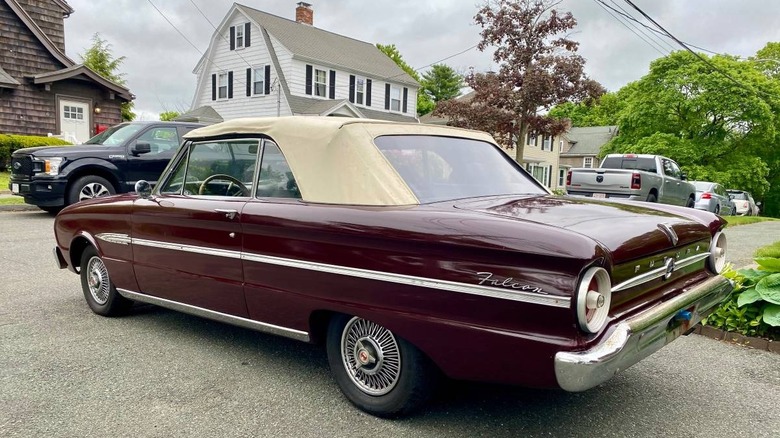 1964 Ford Falcon Futura convertible rear three-quarter image