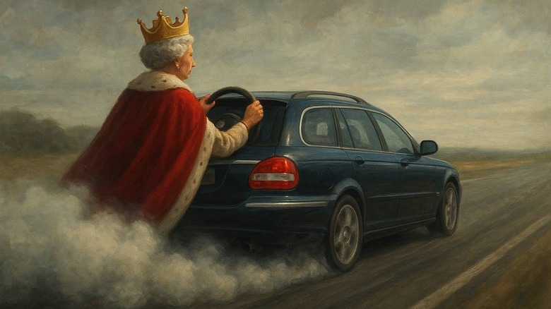 2006 Jaguar X-Type estate queen behind the wheel image