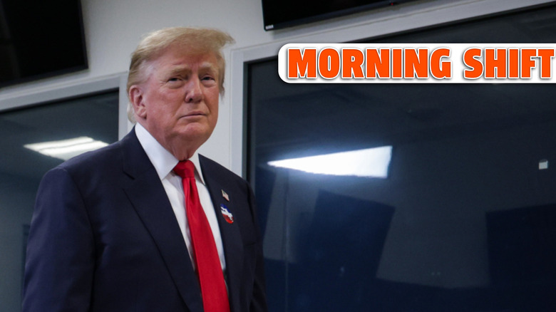 WEST PALM BEACH, FLORIDA - OCTOBER 24: U.S. President Donald Trump speaks to reporters after casting his ballot during early voting at the Palm Beach County Supervisor of Elections on October 24, 2026 in West Palm Beach, Florida. The U.S. will hold midterm elections on November 3. (Photo by Alex Wong/Getty Images)