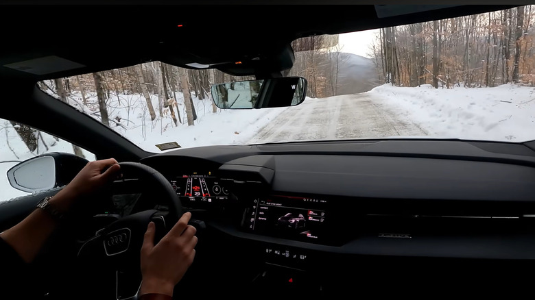 Onboard the RS3 in the snow
