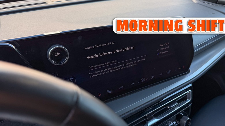 An over-the-air update installing in a Chevrolet vehicle