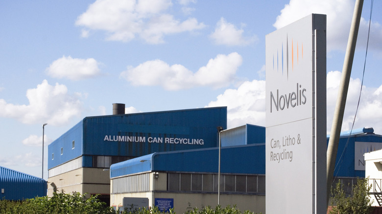 Novelis (formerly Alcan) Aluminium recycling plant, Latchford, Warrington, Cheshire, United Kingdom.