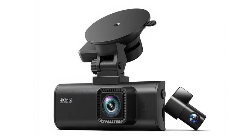 A Redtiger F7NP dashcam against a white background