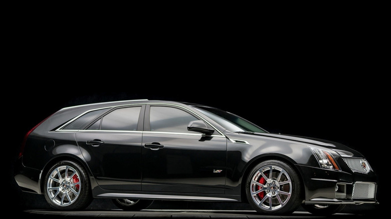 Cadillac CTS-V Wagon on a black background