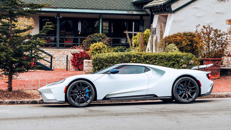 Ford GT parked outside a home