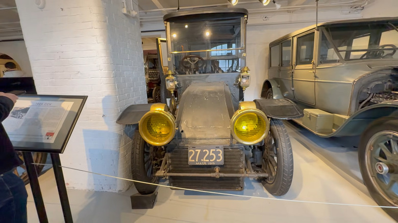 A 1906 Charron-Girodot et Voigt parked in the Larz Anderson Automotive Museum