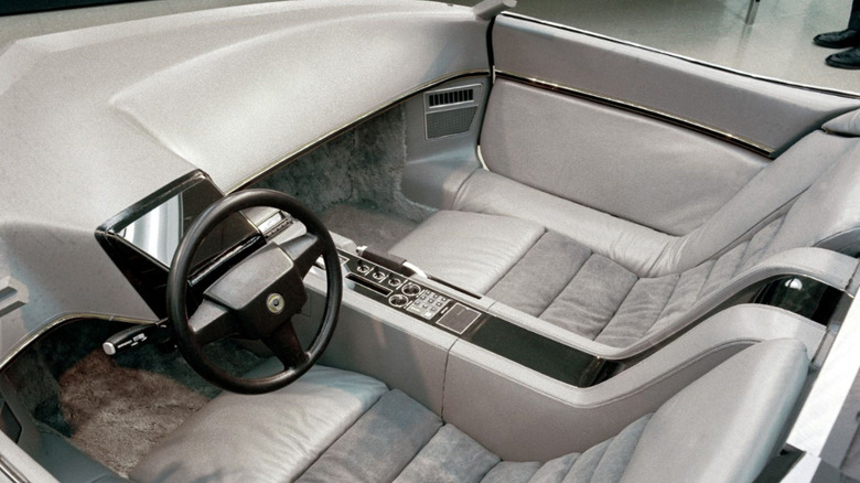The Aerovette concept interior, as seen from above