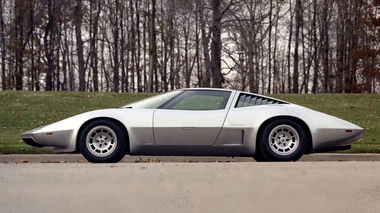 The Aerovette concept seen in full side-view.