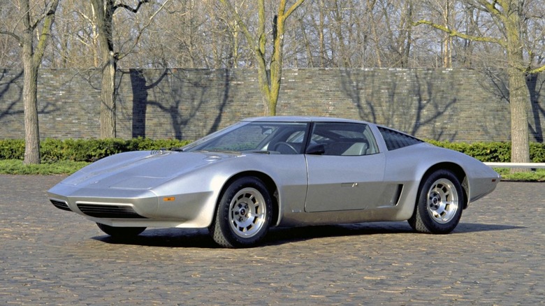 The Aerovette concept seen in from three-quarter view
