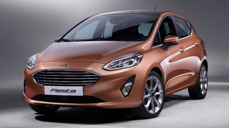 A studio shot of a Ford Fiesta.