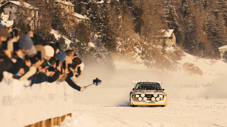 Audi rally car on ice