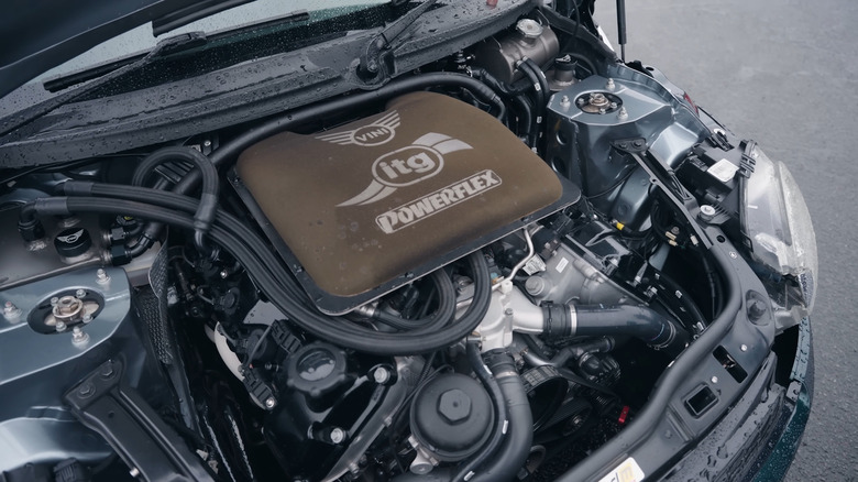 BMW S65 V8 in a Mini Cooper engine compartment