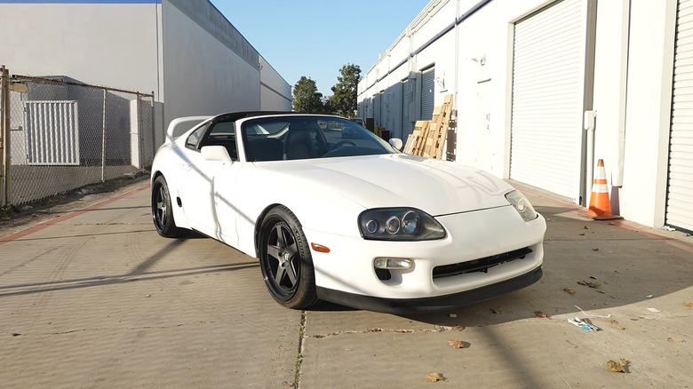 Toyota Supra in an alley