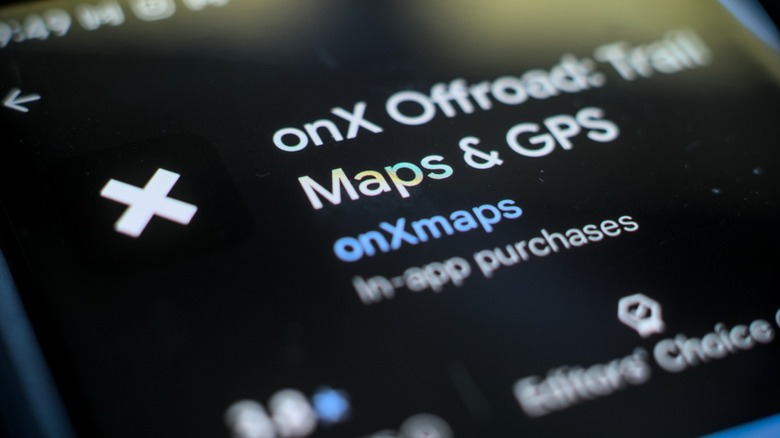onX Offroad app shown on smartphone screen