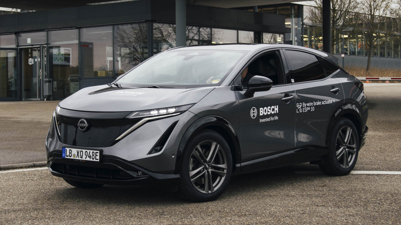 Nissan Ariya EV test vehicle for Bosch's brake-by-wire system