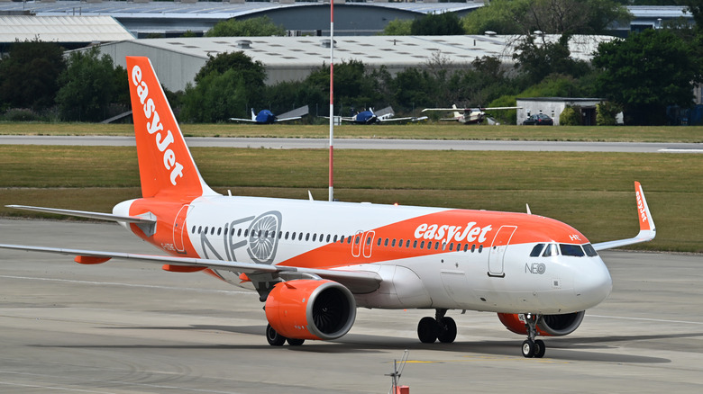 easyJet plane on the runway