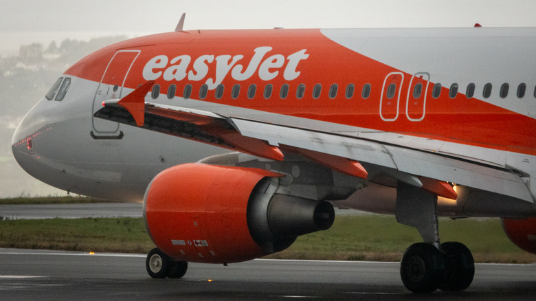 easyJet plane closeup