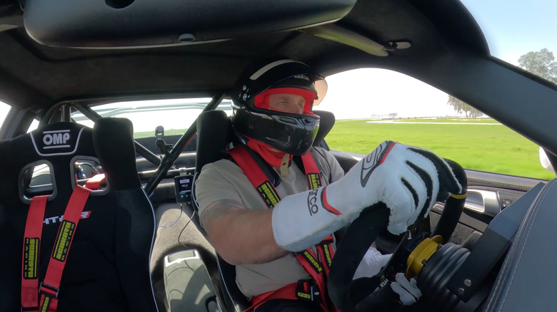 Vinny driving a GT3 on track