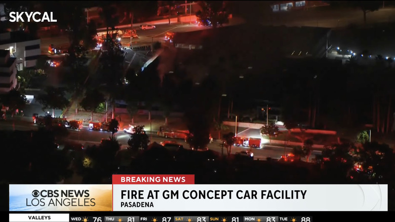 Fire at GM's Advanced Design Center in Pasadena