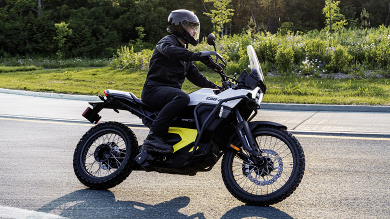 side view of a Can-Am Origin electric motorcycle