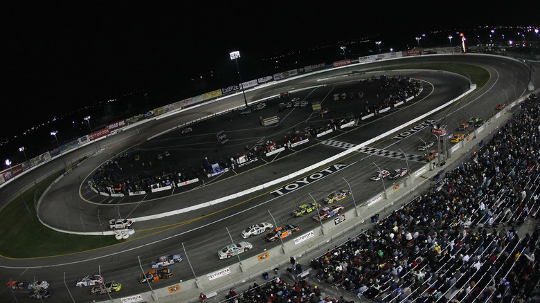 The now-defunct Irwindale Speedway hosting a NASCAR event in 2011