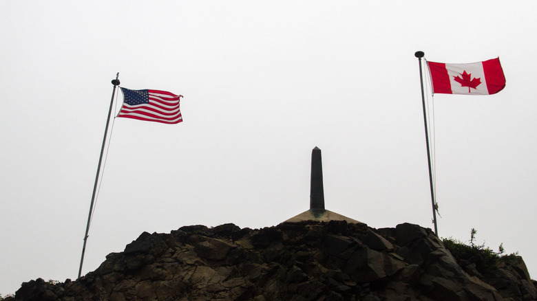 Canadian border with the United States