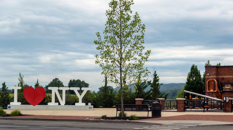 The facade of the Capital Region welcome center in Albany, New York.