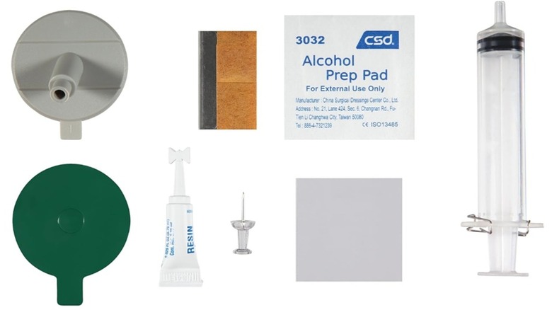A windshield repair kit
