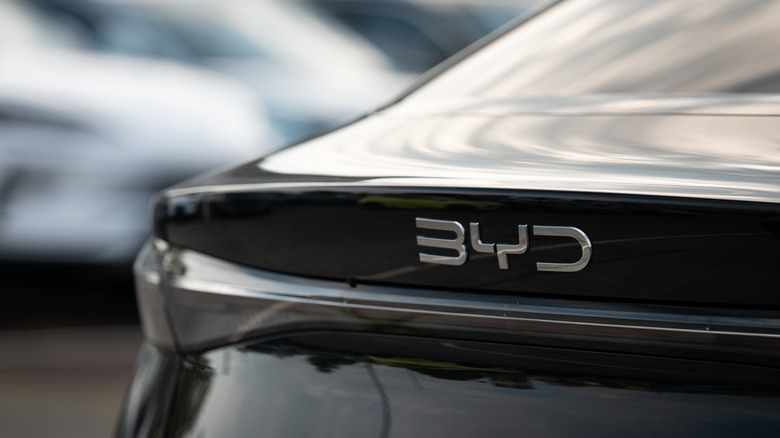 BRISTOL, UNITED KINGDOM - MAY 04: Brand new recently imported Chinese BYD cars are displayed for sale outside a dealership on May 4, 2026 in Bristol, England. Having previously sold very few vehicles in the UK and European Union, Chinese car brands are rapidly expanding their market share, offering competitive priced, electric (EV) and hybrid vehicles, with many of new UK registered cars being Chinese-owned brands in 2026.(Photo by Anna Barclay/Getty Images)