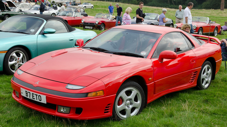 A red Mitsubishi 3000GT
