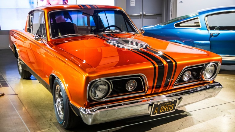 A vintage Plymouth Barracuda