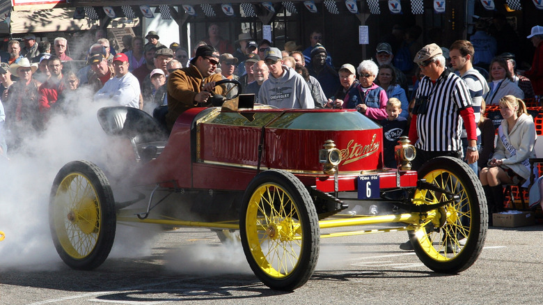 A 1908 Stanley Steamer at the 2009 Newport Antique Auto Hill Climb in Newport, Indiana.