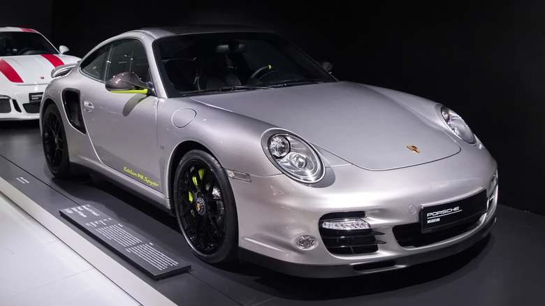 The 911 Turbo S 'Edition 918 Spyder' at the Porsche Museum in Stuttgart