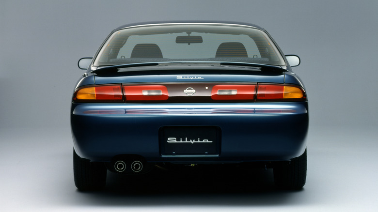 A rear-end image of a 1993 Nissan 240SX.