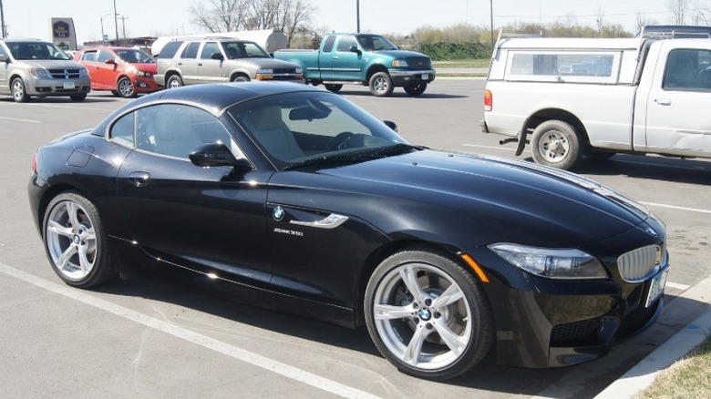 A black 2015 BMW Z4 sDrive35i in a parking lot
