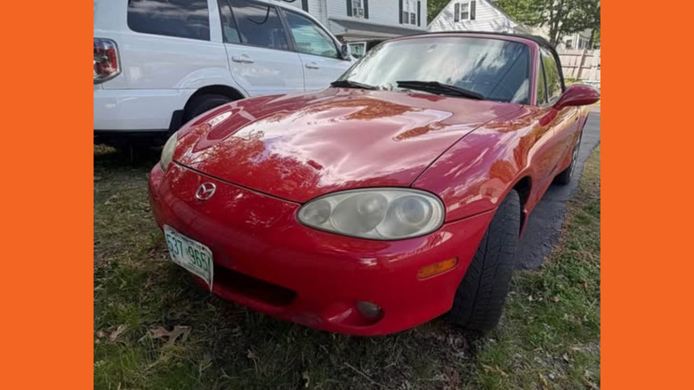 A red Mazda Miata