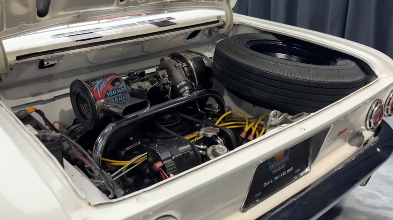 Engine of 1962 Chevrolet Corvair Spyder Turbo